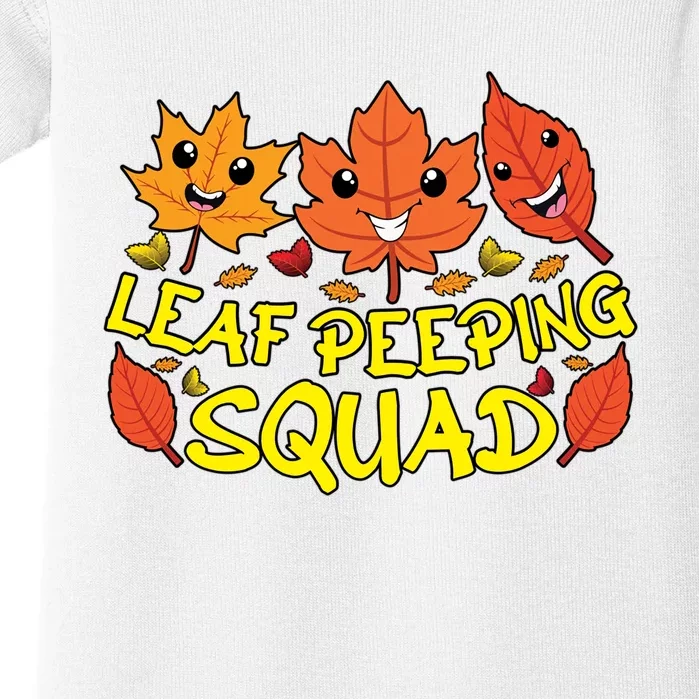 Leaf Peeping Squad Kawaii Autumn Foliage Maple Leaf Baby Bodysuit