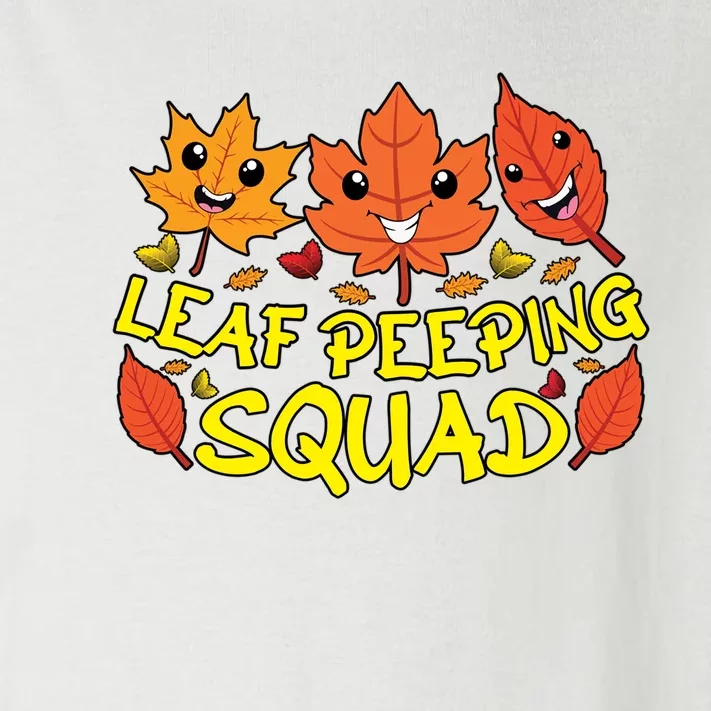 Leaf Peeping Squad Kawaii Autumn Foliage Maple Leaf Toddler Long Sleeve Shirt