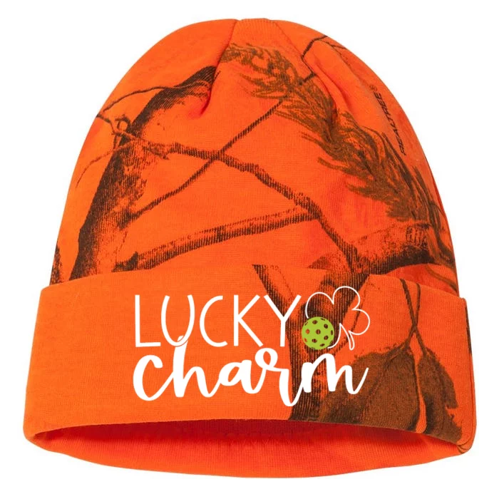 Lucky Pickleball Sport St Patricks Day Charm Irish Clover Kati - 12in Camo Beanie