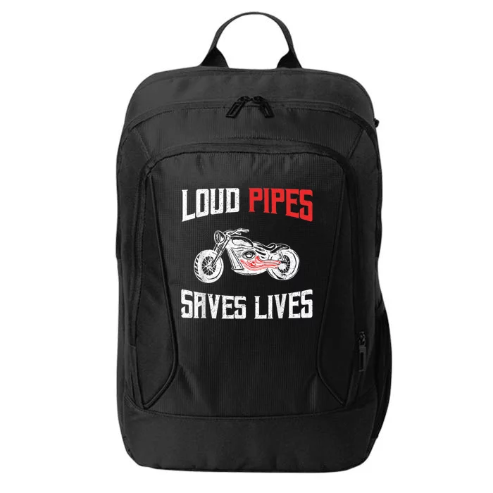 Loud Pipes Saves Lives Biker City Backpack