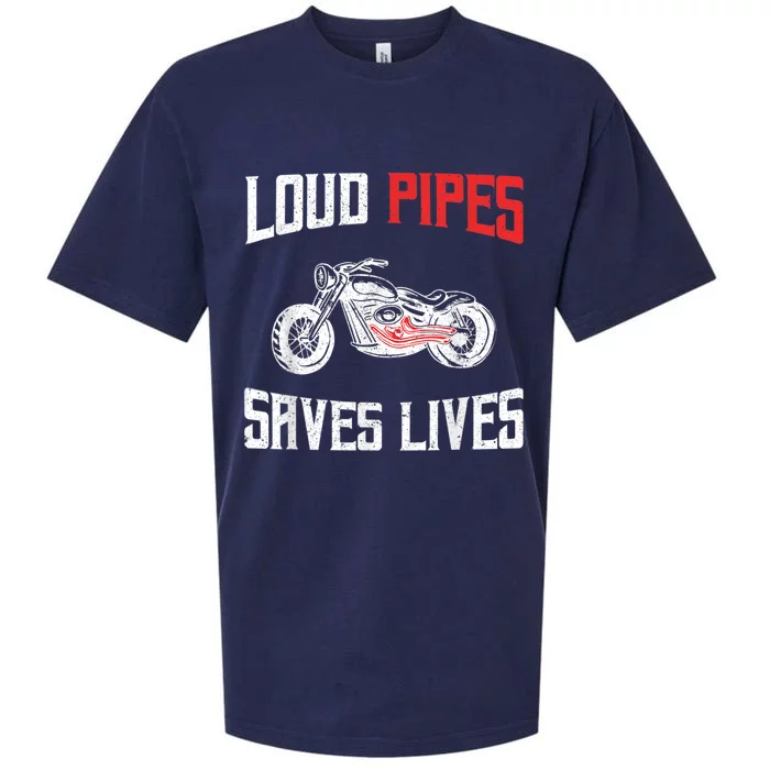 Loud Pipes Saves Lives Biker Sueded Cloud Jersey T-Shirt