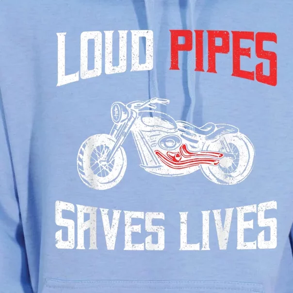 Loud Pipes Saves Lives Biker Unisex Surf Hoodie