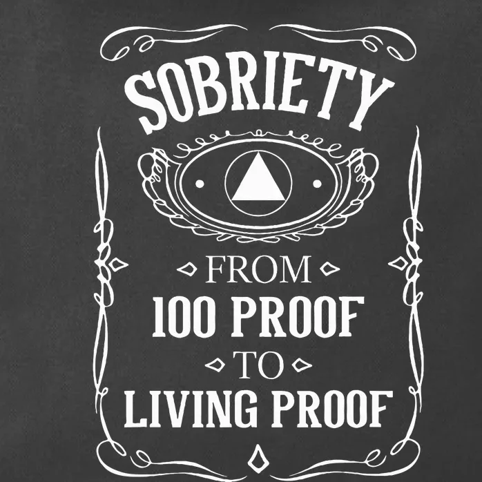 Living Proof Sobriety Anniversary Sober Aa Na Recovery Zip Tote Bag