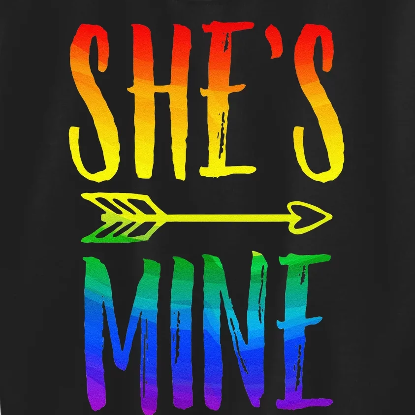 LGBT Pride Shes Mine Im Her Lesbian Couple Matching Lover Kids Sweatshirt