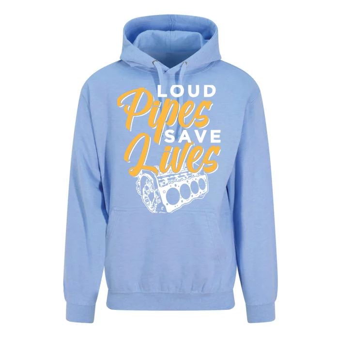 Loud Pipes Save Lives Mechanic Car Tools Garage Hobby Meaningful Gift Unisex Surf Hoodie