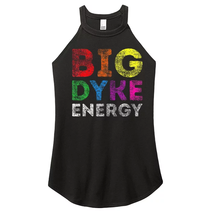 Lgbt Pride Support Big Dyke Energy Gay Lesbian Support Lover Women’s Perfect Tri Rocker Tank