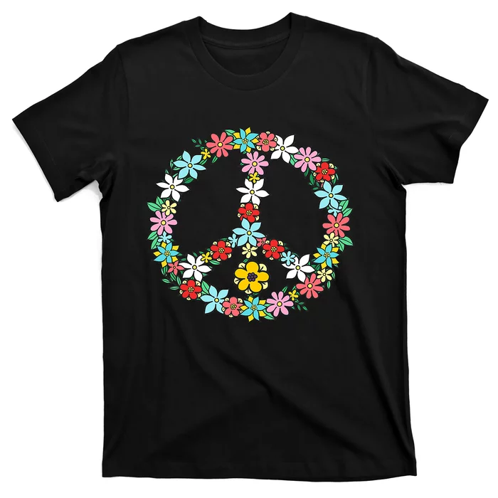 Love Peace Sign 60s 70s Dye Tie Dye Peace hippy tee T-Shirt