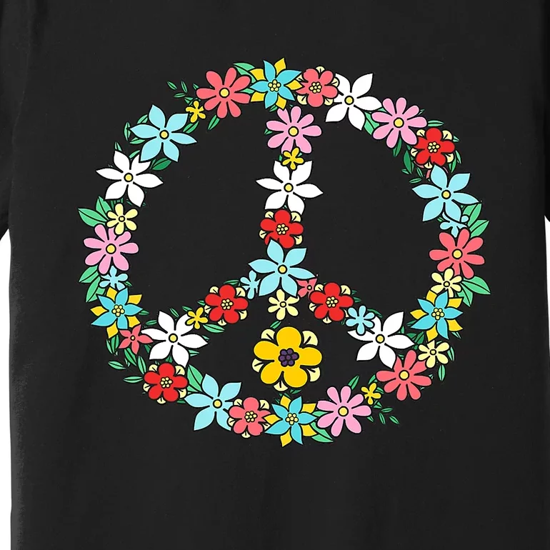 Love Peace Sign 60s 70s Dye Tie Dye Peace hippy tee Premium T-Shirt