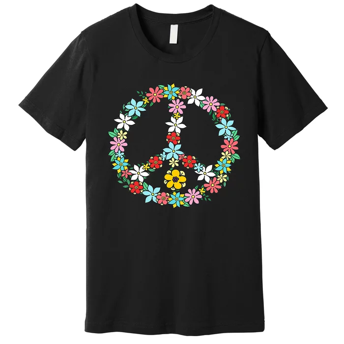 Love Peace Sign 60s 70s Dye Tie Dye Peace hippy tee Premium T-Shirt