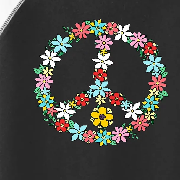 Love Peace Sign 60s 70s Dye Tie Dye Peace hippy tee Toddler Fine Jersey T-Shirt