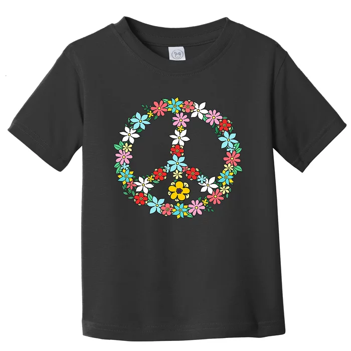 Love Peace Sign 60s 70s Dye Tie Dye Peace hippy tee Toddler T-Shirt