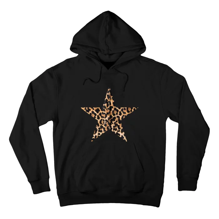 Leopard Print Star Hoodie