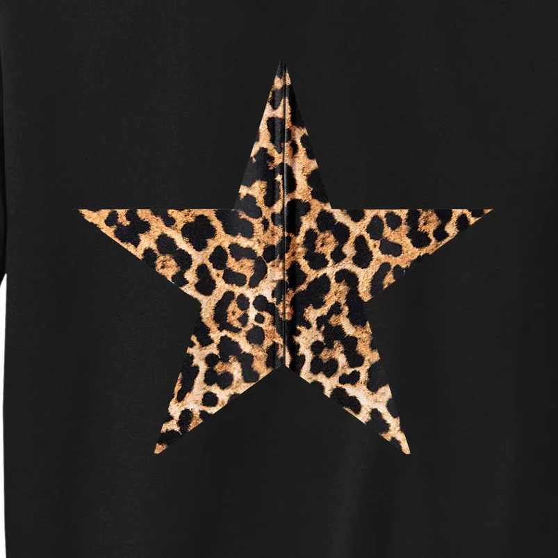 Leopard Print Star Tall Sweatshirt