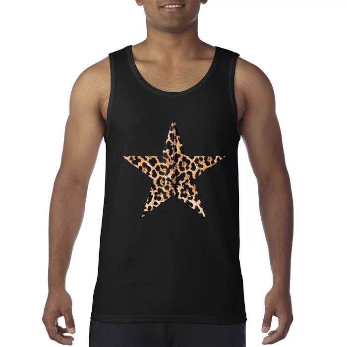 Leopard Print Star Tank Top