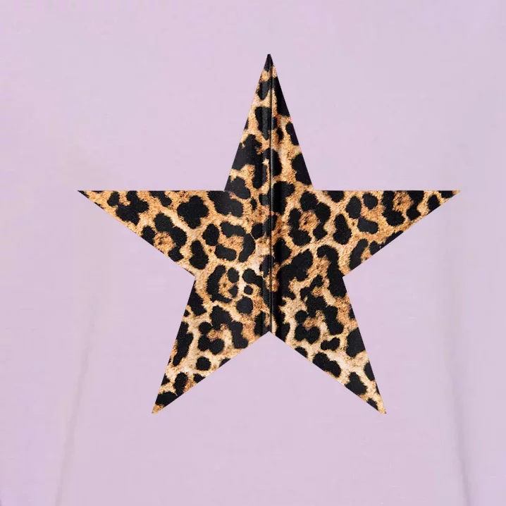 Leopard Print Star Garment-Dyed Sweatshirt