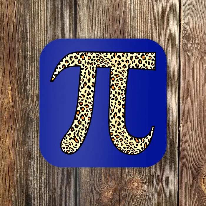 Leopard Pi Symbol National Pi Day Funny Gift Coaster