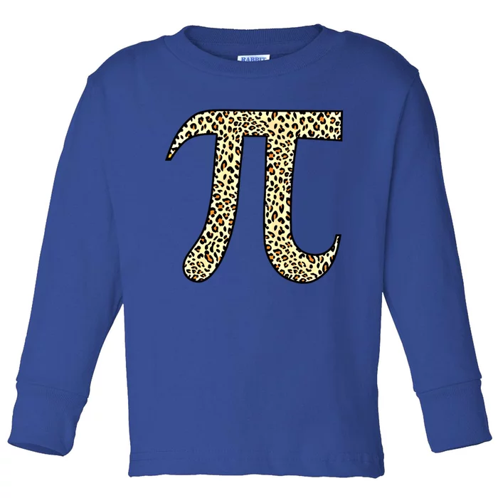 Leopard Pi Symbol National Pi Day Funny Gift Toddler Long Sleeve Shirt