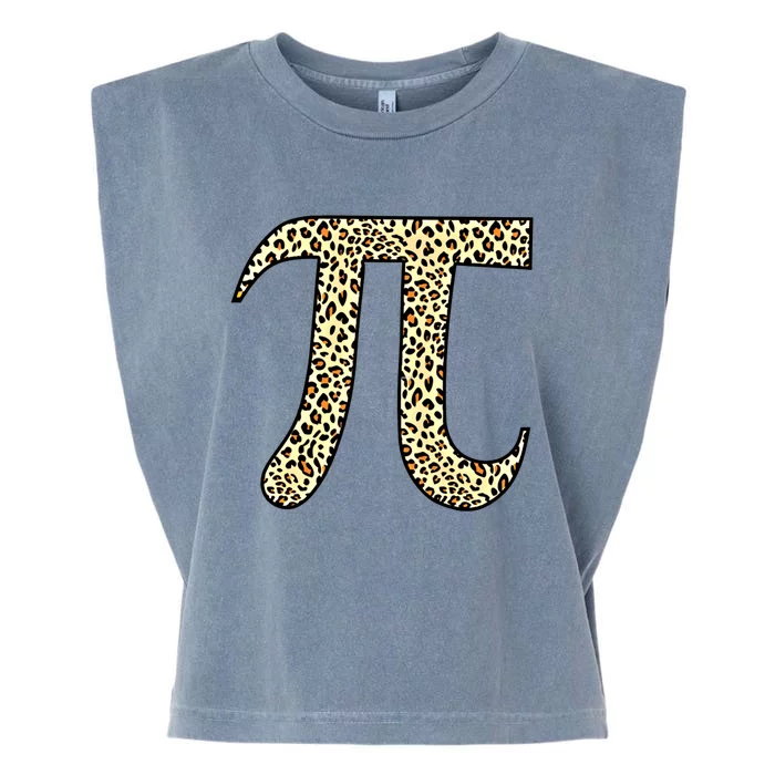 Leopard Pi Symbol National Pi Day Funny Gift Garment-Dyed Women's Muscle Tee