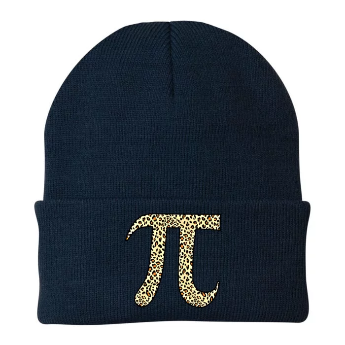 Leopard Pi Symbol National Pi Day Funny Gift Knit Cap Winter Beanie