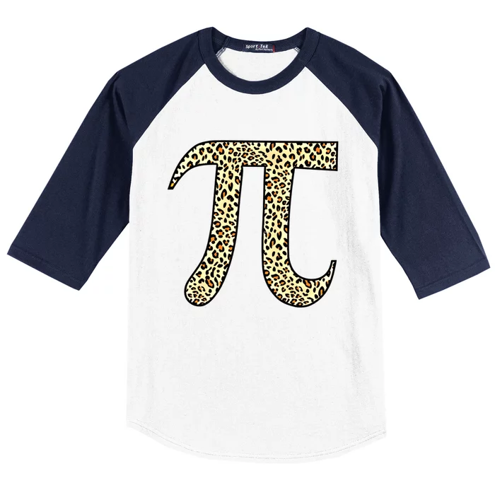 Leopard Pi Symbol National Pi Day Funny Gift Baseball Sleeve Shirt