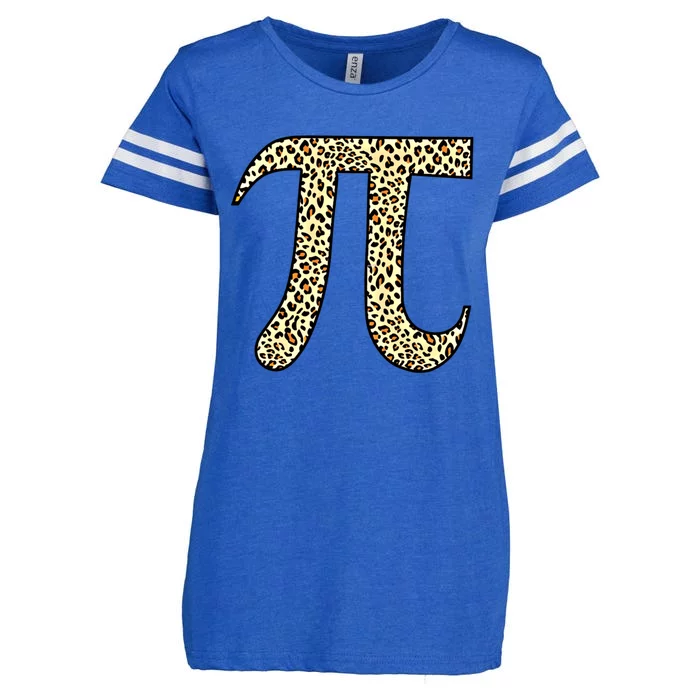 Leopard Pi Symbol National Pi Day Funny Gift Enza Ladies Jersey Football T-Shirt