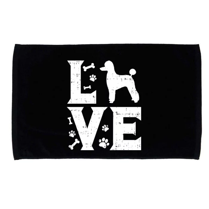 Love Poodle Standard Miniature Toy Pet Dog Lover Owner Gift Meaningful Gift Microfiber Hand Towel