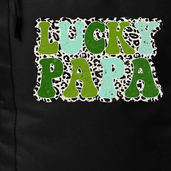 Lucky Papa St. Patrick's Day Dad Saint Paddy's Shamrock Gift Daily Commute Backpack