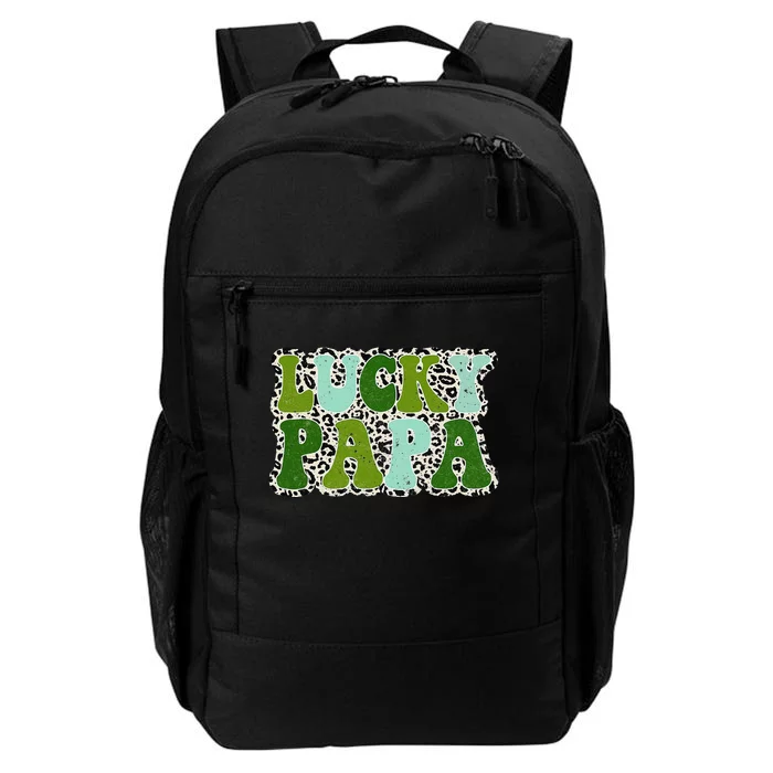 Lucky Papa St. Patrick's Day Dad Saint Paddy's Shamrock Gift Daily Commute Backpack