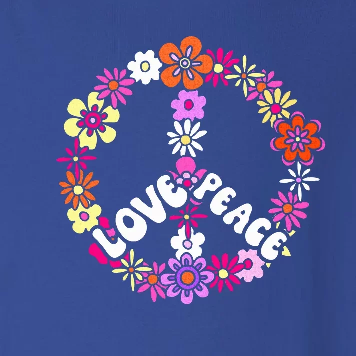 Love Peace Sign 60s Retro Peace 60s Hippie Flower Peace Toddler Long Sleeve Shirt