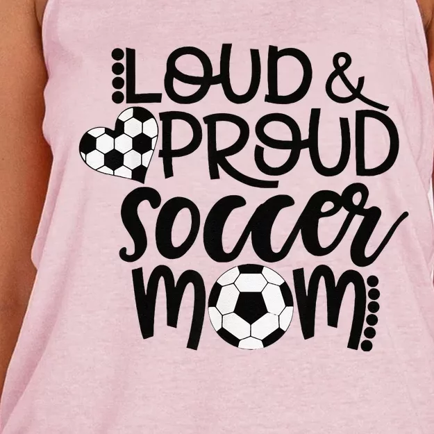 Loud Proud Soccer Mom MotherS Day Gift Women's Knotted Racerback Tank