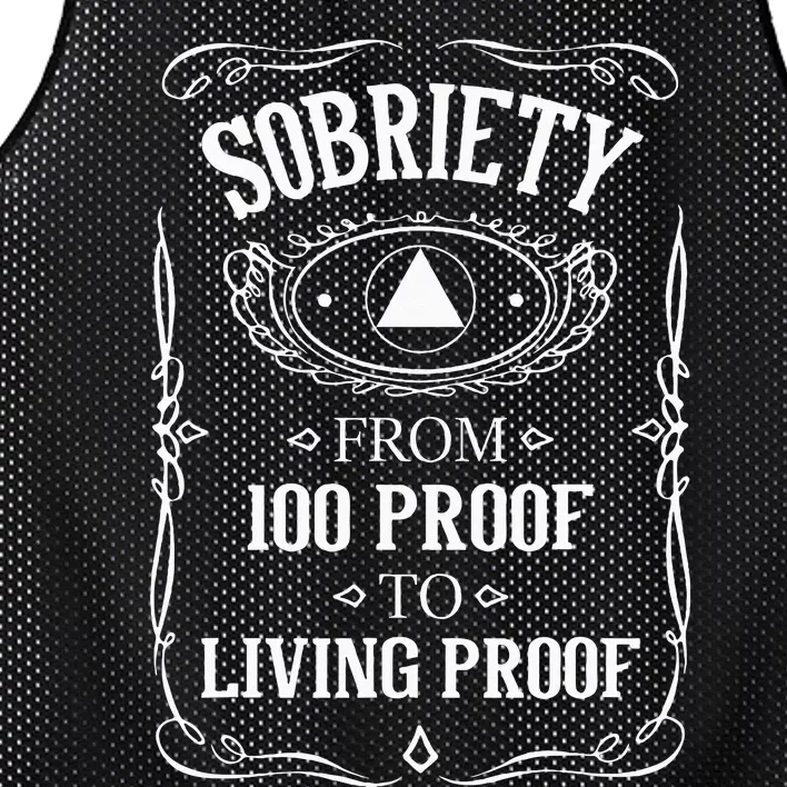 Living Proof Sobriety Anniversary Sober Aa Na Recovery Mesh Reversible Basketball Jersey Tank