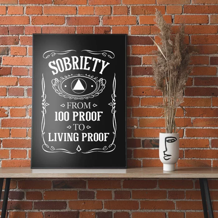 Living Proof Sobriety Anniversary Sober Aa Na Recovery Poster