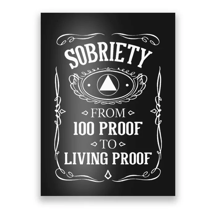 Living Proof Sobriety Anniversary Sober Aa Na Recovery Poster