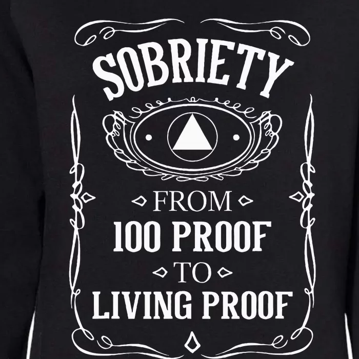 Living Proof Sobriety Anniversary Sober Aa Na Recovery Womens California Wash Sweatshirt