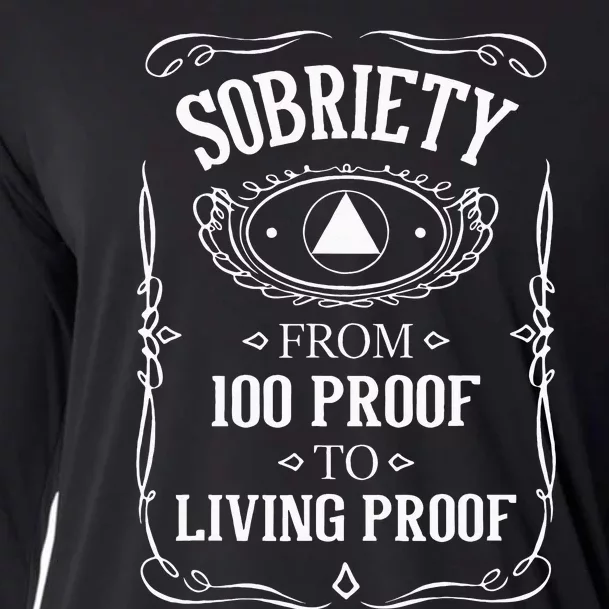 Living Proof Sobriety Anniversary Sober AA NA Recovery Cooling Performance Long Sleeve Crew