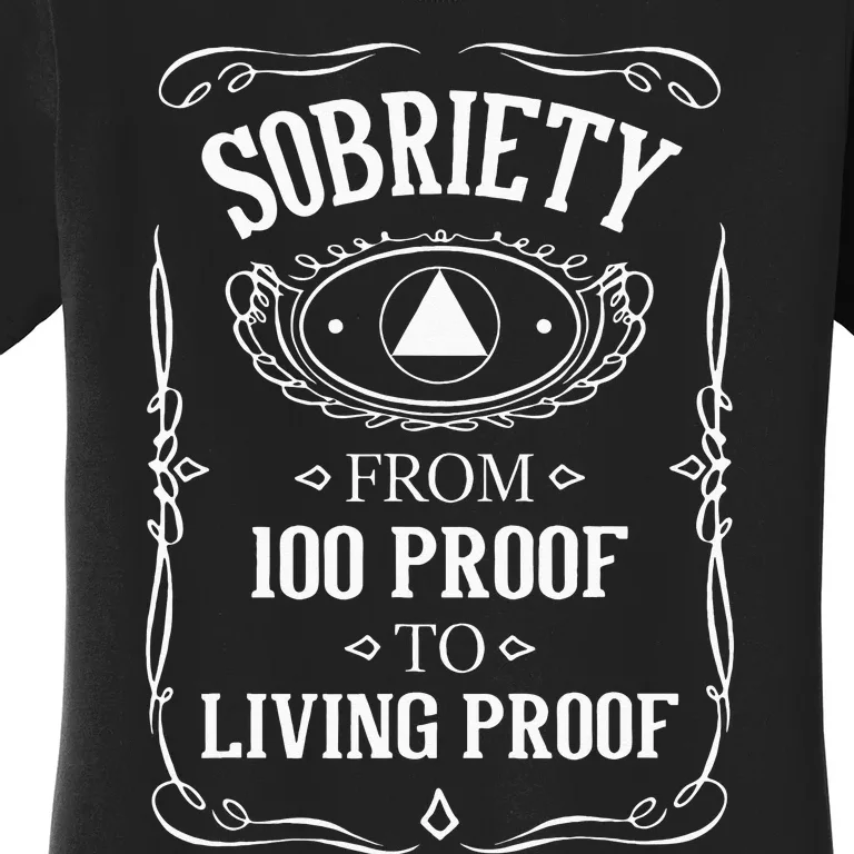 Living Proof Sobriety Anniversary Sober AA NA Recovery Women's T-Shirt