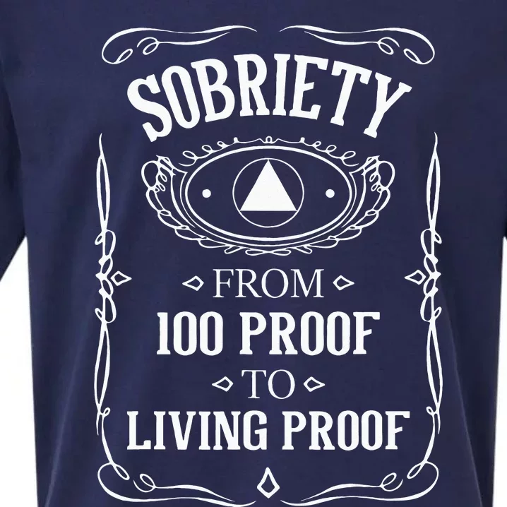 Living Proof Sobriety Anniversary Sober AA NA Recovery Sueded Cloud Jersey T-Shirt