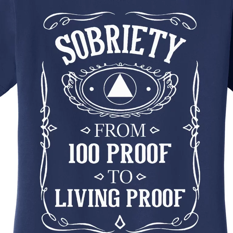 Living Proof Sobriety Anniversary Sober Aa Na Recovery Women's T-Shirt