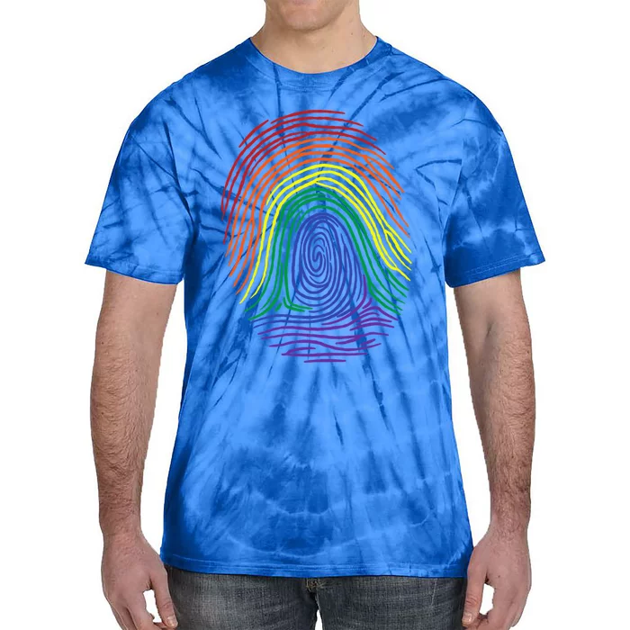 Lgbt Pride Social Movet Fingerprint Gift Tie-Dye T-Shirt