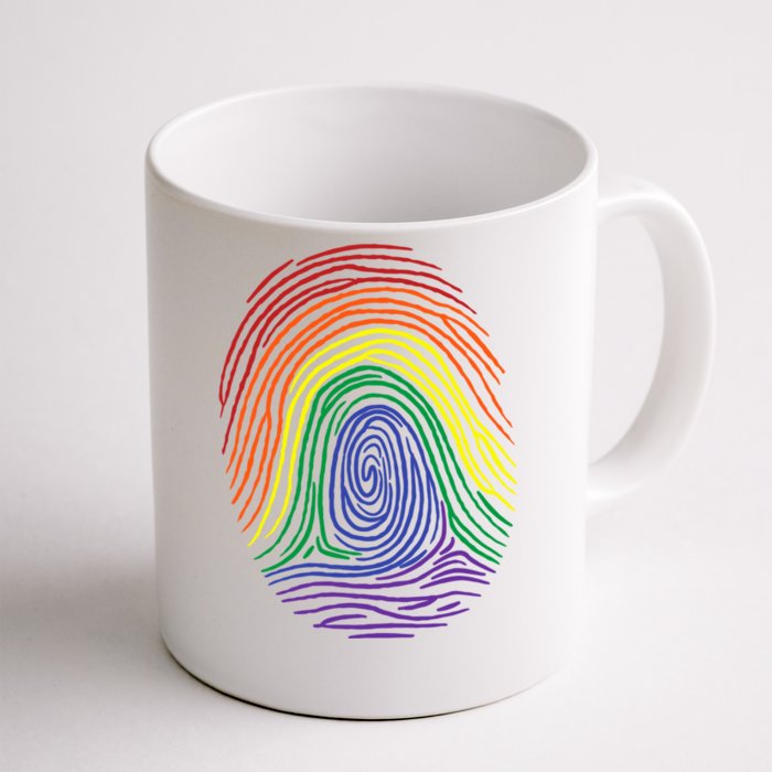 Lgbt Pride Social Movet Fingerprint Gift Front & Back Coffee Mug