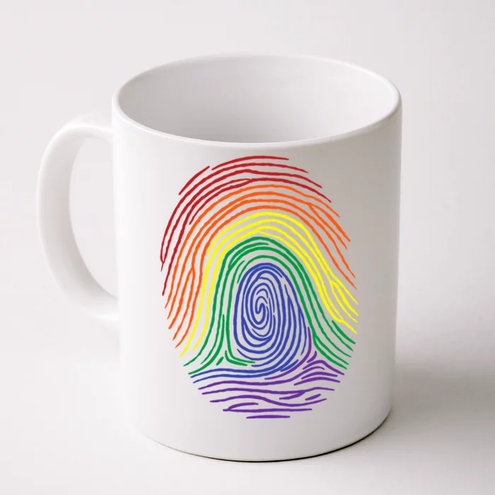 Lgbt Pride Social Movet Fingerprint Gift Front & Back Coffee Mug