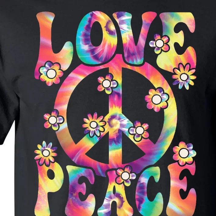 Love Peace Sign 60s 70s Outfit Hippie Costume Tall T-Shirt