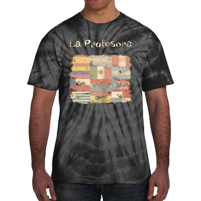 La Profesora Spanish Speaking Country Flags Tie-Dye T-Shirt