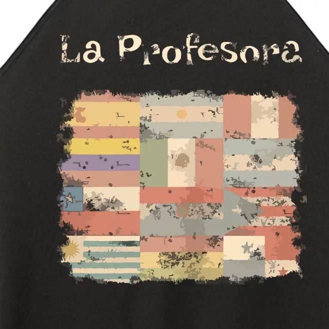 La Profesora Spanish Speaking Country Flags Women’s Perfect Tri Rocker Tank