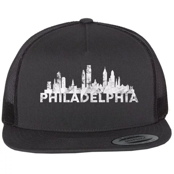 Love Philadelphia Skyline Downtown Cityscape Philly Souvenir Flat Bill Trucker Hat