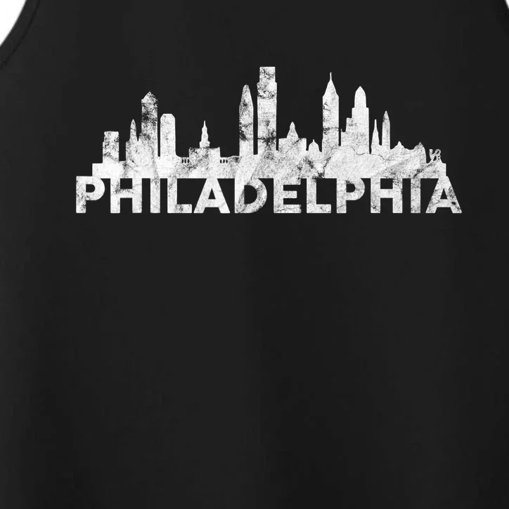 Love Philadelphia Skyline Downtown Cityscape Philly Souvenir Performance Tank