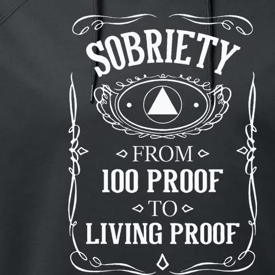 Living Proof Sobriety Anniversary Sober AA NA Recovery Performance Fleece Hoodie