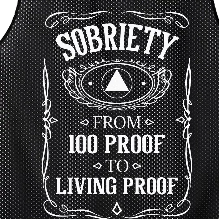 Living Proof Sobriety Anniversary Sober AA NA Recovery Mesh Reversible Basketball Jersey Tank