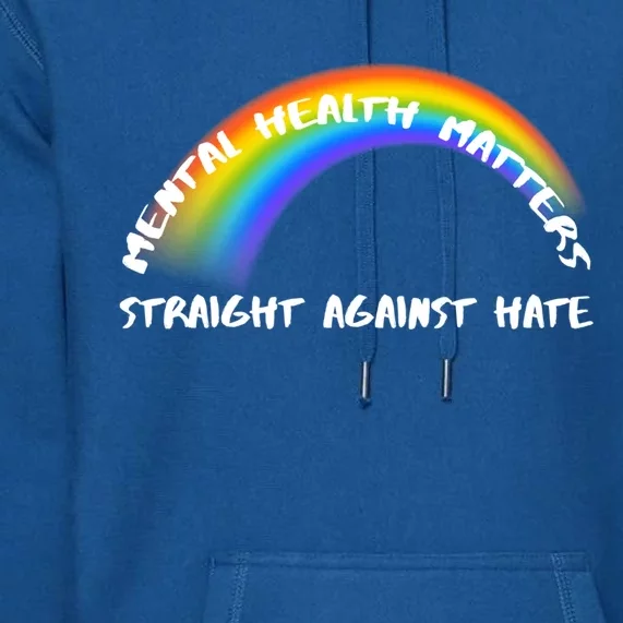 Lgbtq Pride Straight Against Hate Gift Premium Hoodie