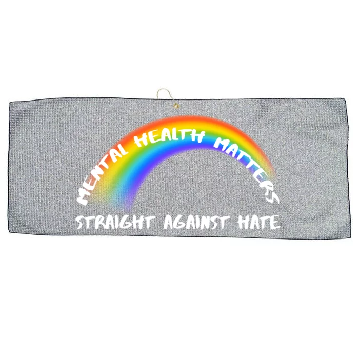 Lgbtq Pride Straight Against Hate Gift Large Microfiber Waffle Golf Towel